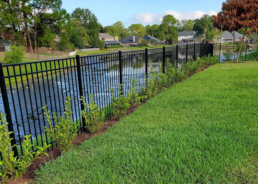 Aluminum Fence Along Water