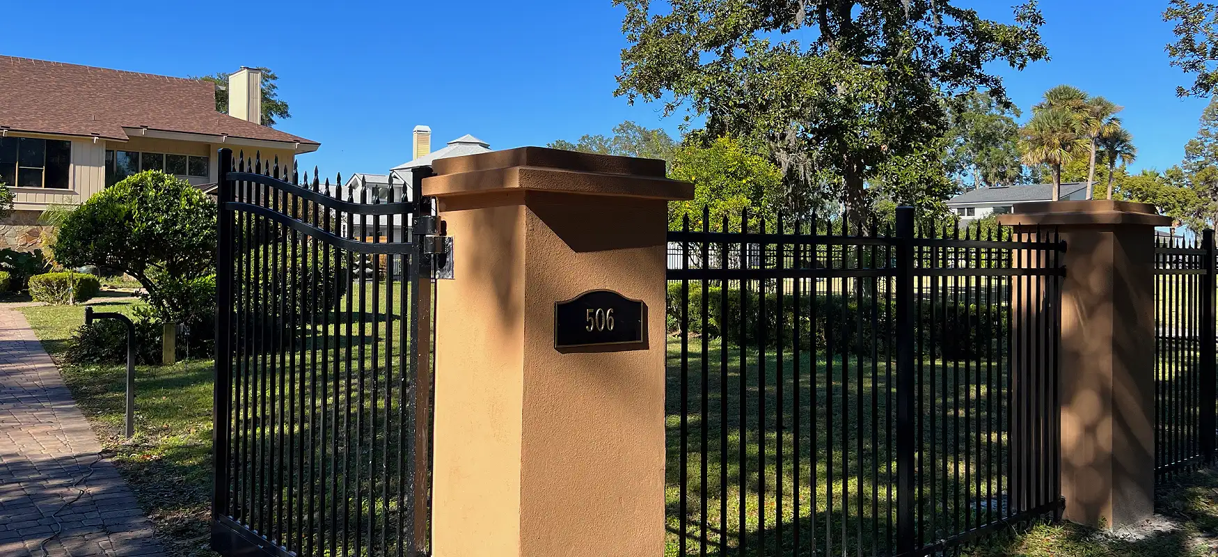 Black Aluminum Fence In Jacksonville Arlington Neighborhood