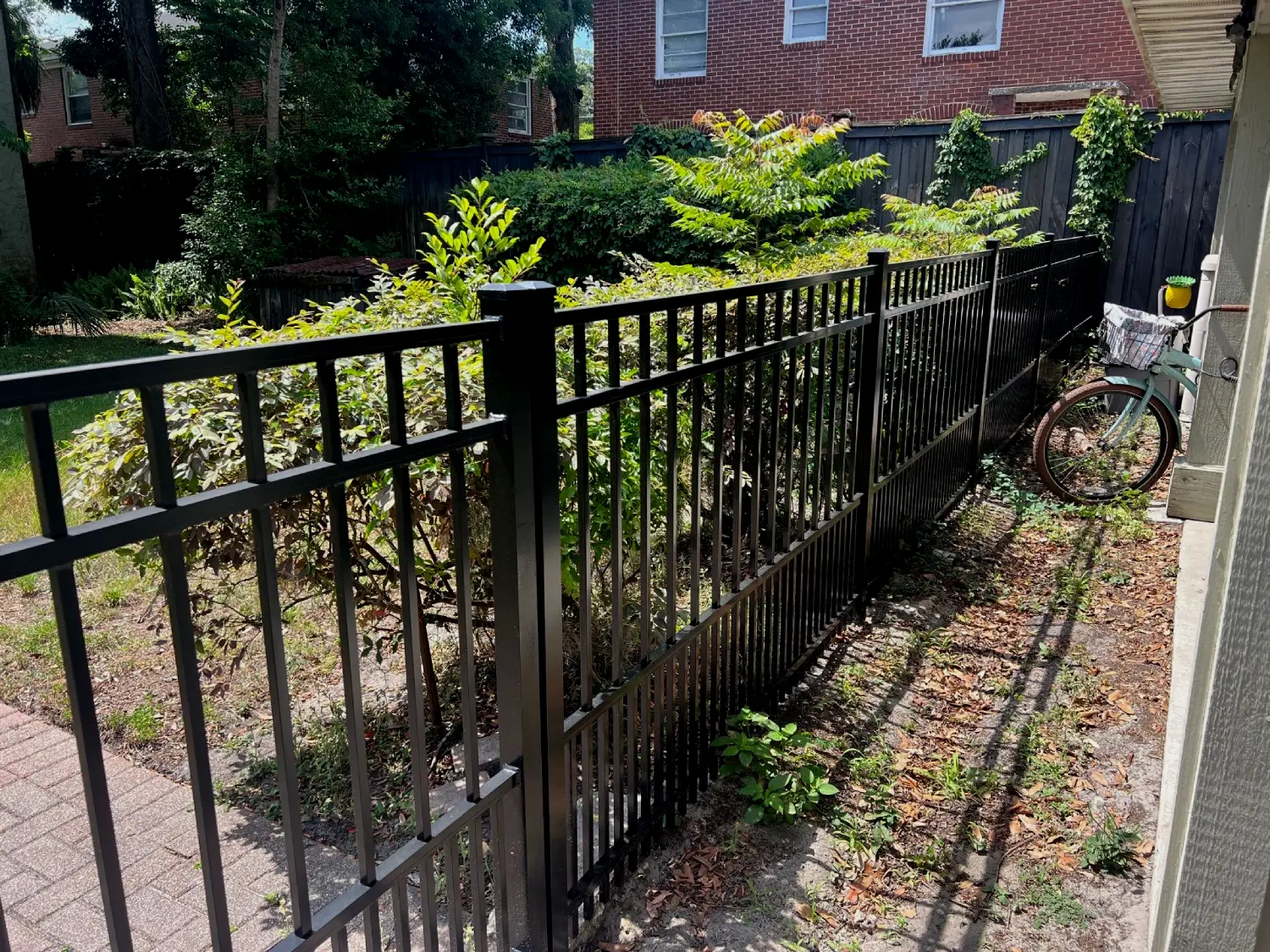 Black Aluminum Fence Installed In Riverside Jax