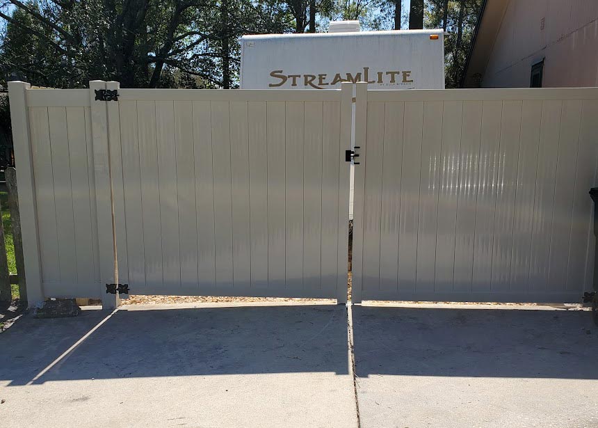 Cream Colored Vinyl Gates