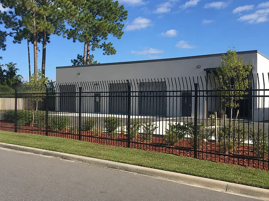 Custom commercial fence in Jacksonville FL