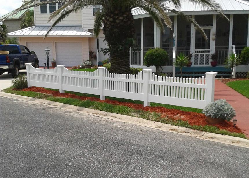 Custom Vinyl Fence Angle