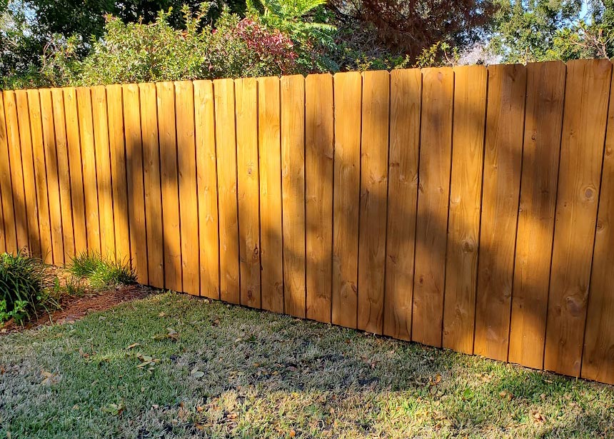 Dark Colored Privacy Fence Detail