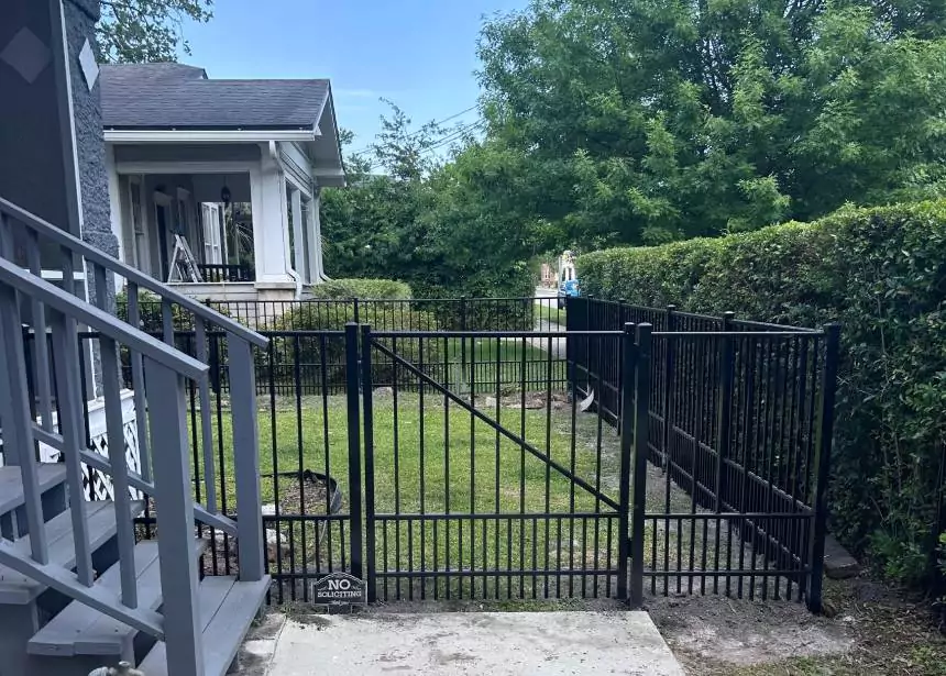 Decorative aluminum fencing installed by Jacksonville fence company