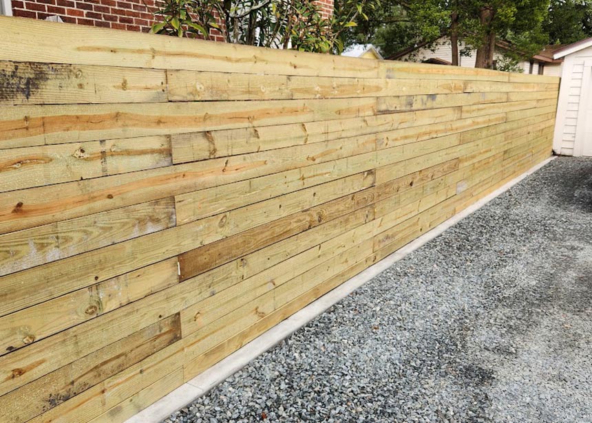 Horizontal Driveway Fence