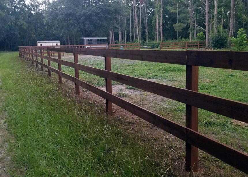 Horse Fence Length View