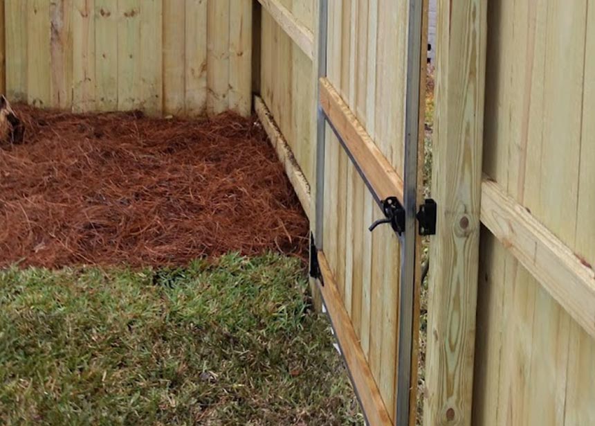 Metal Backed Wood Gates