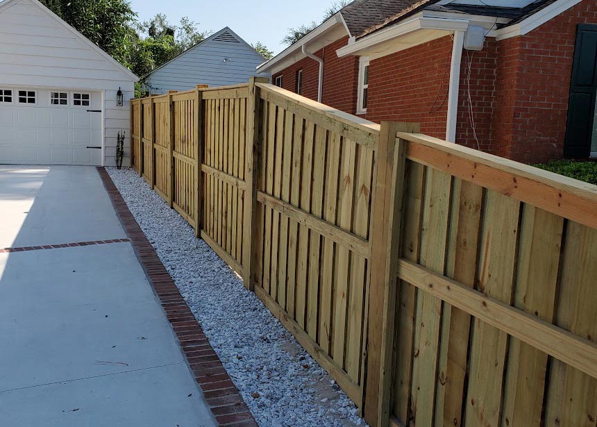 Privacy Fencing Along Driveway Other Side View