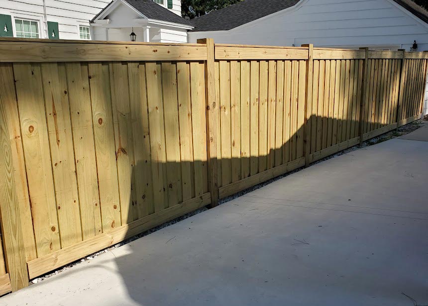 Privacy Fencing Along Driveway Rear View