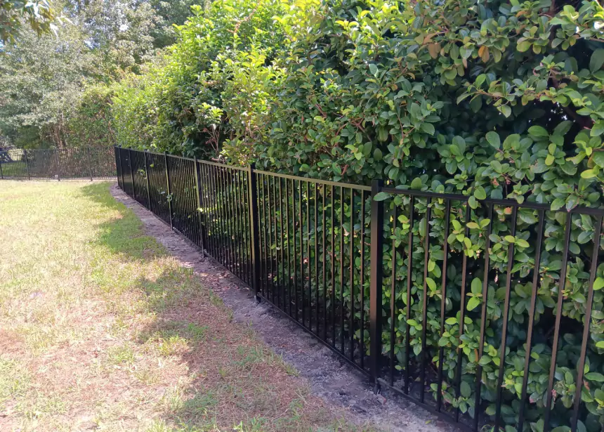 Rail Black Aluminum Fence 2