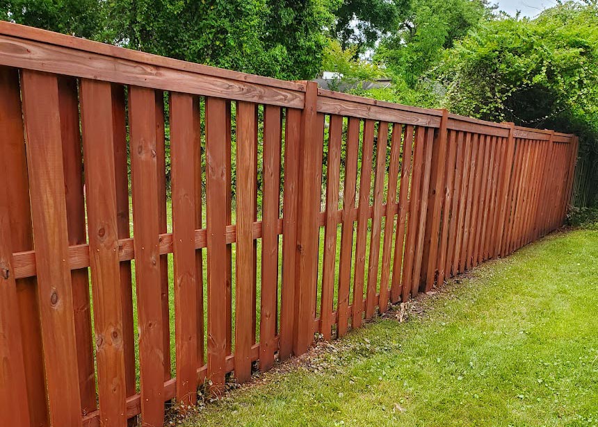 Red Stained Fence