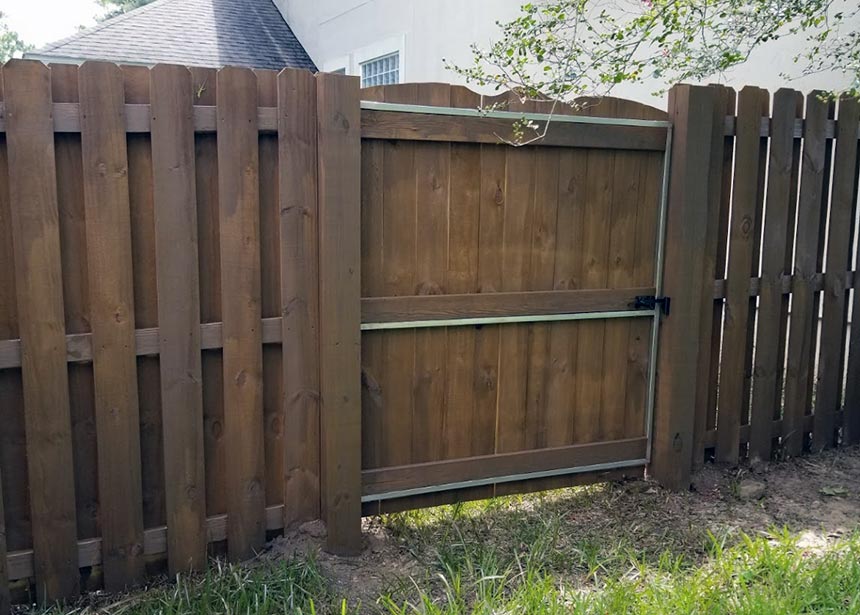 Reinforced Wood Gate With Metal