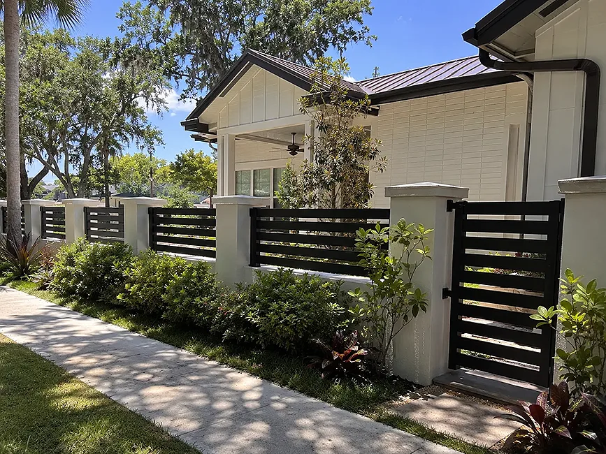 Residential custom fence in Jacksonville FL