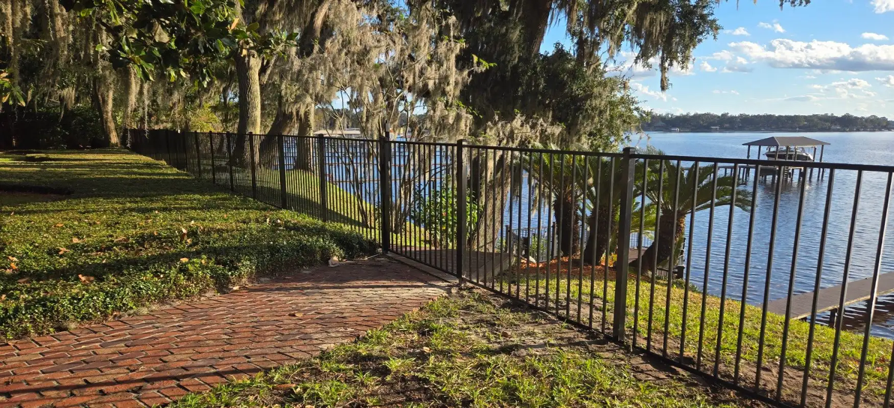 Riverfront Metal Fence In Jacksonville Photo