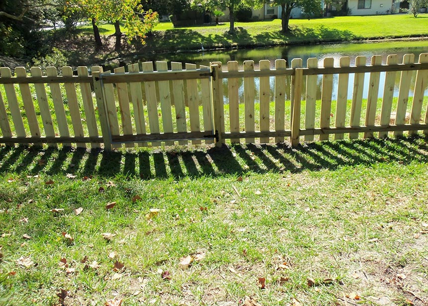 Simple Backyard Fence Closeup