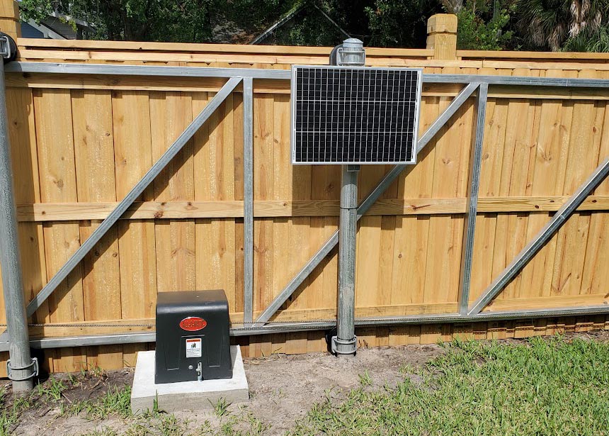 Solar Powered Gate Operator Rear