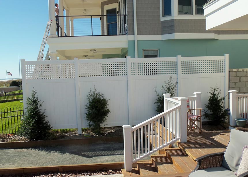 Tall Privacy Fence At The Beach