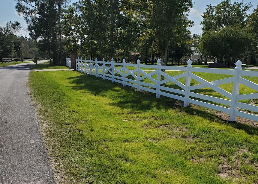 White Cattle Fence Angle