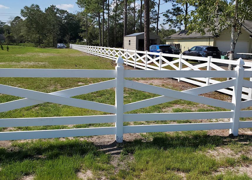 White Cattle Fence Corner