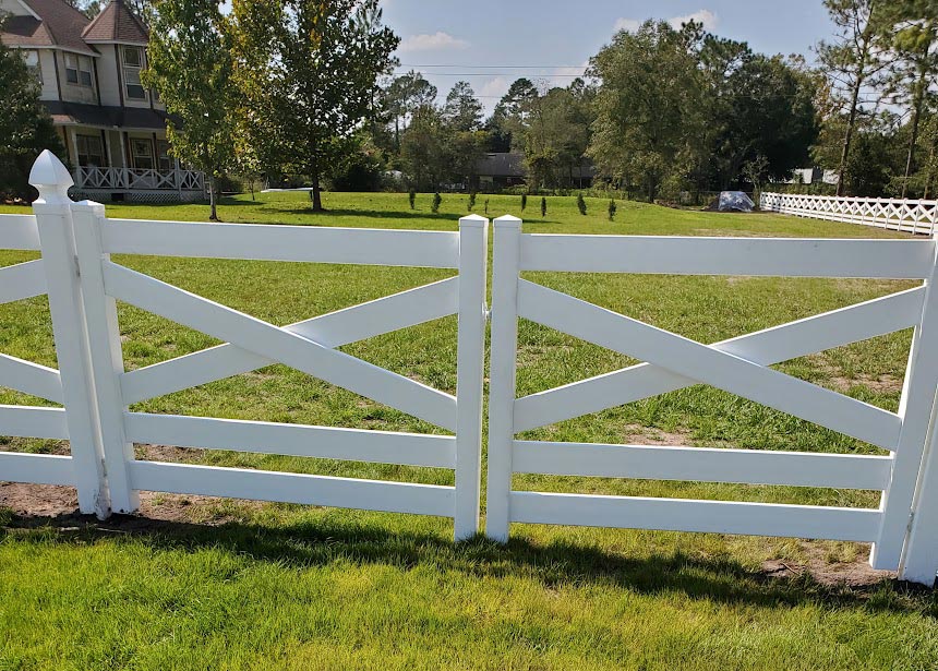 White Cattle Fence Gate