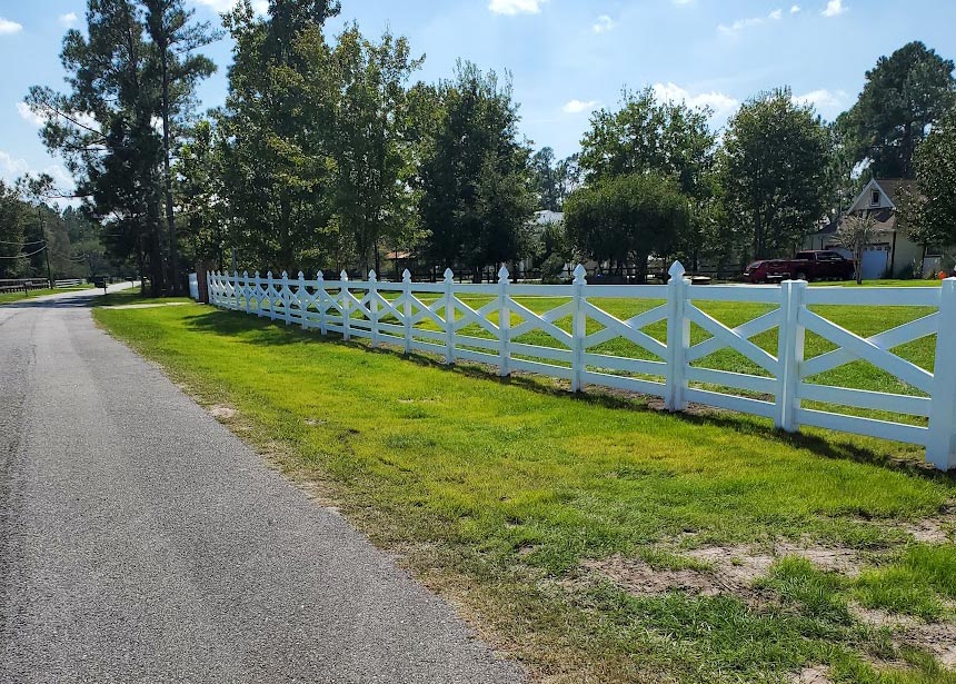 White Cattle Fence Street Side