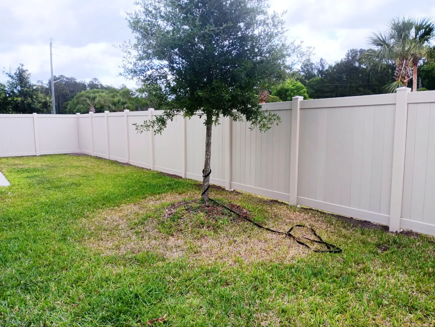White Vinyl Fence Installed In St Johns County