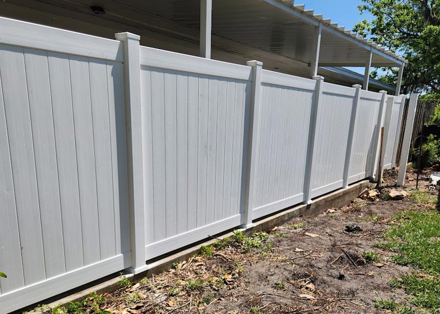 White Vinyl Privacy Fence