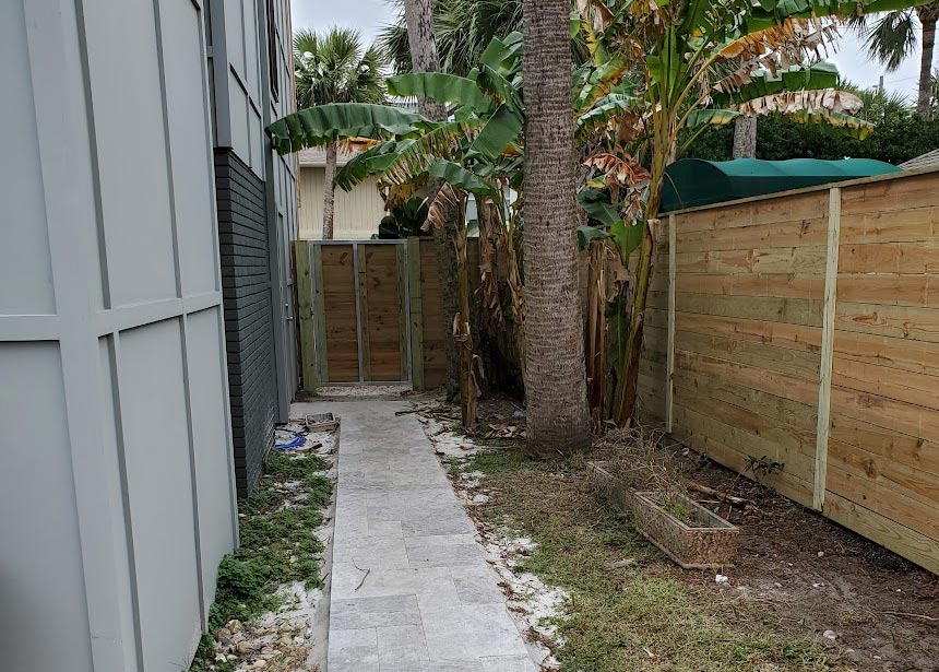 Wood Fence Around Side Of House