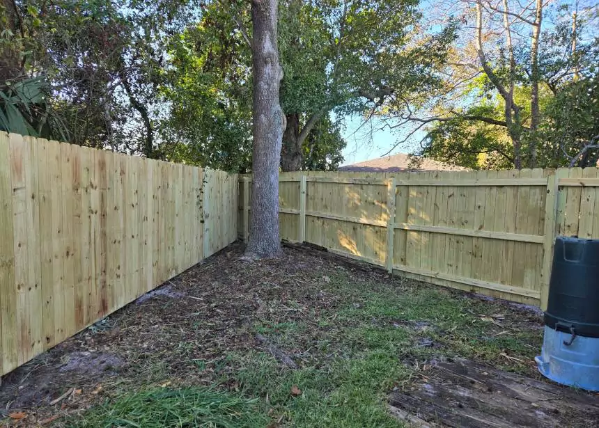 Wood Fence Around Tree 4