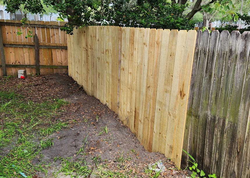 Wood Fence Repair Side