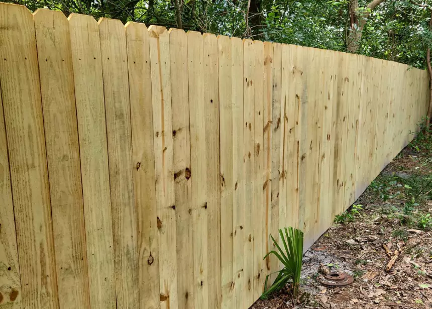 Wood Fence With Gate 3